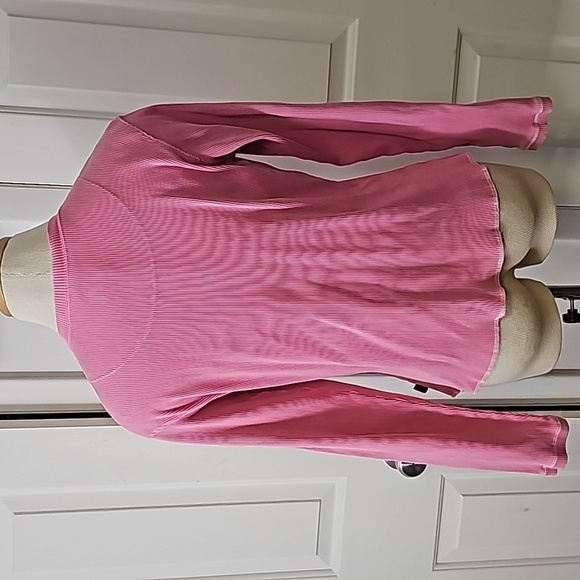 The North face pink 100% cotton long sleeve top Henley style W/‎ three snaps Lg - Picture 5 of 9